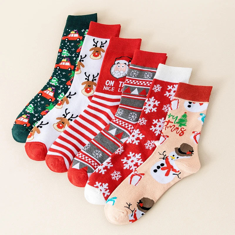 30 Pairs Christmas Cartoon Socks Set – Fun Holiday Warm Socks Gift for Men Women