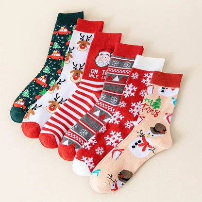 30 Pairs Christmas Cartoon Socks Set – Fun Holiday Warm Socks Gift for Men Women