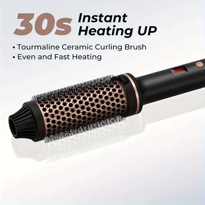 Hair Curler Straightener Hot Comb Heated Brush Anti-Scald Christmas Gift