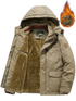 Men’s Winter Cotton Jacket with Detachable Hood, Stand Collar Outdoor Coat