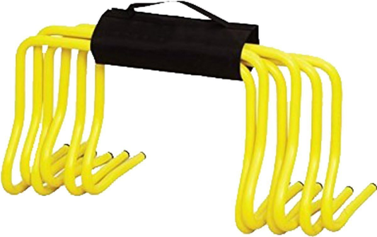 Set of 6 Speed Agility Hurdles 6" – Training Fitness with Carry Strap Soccer