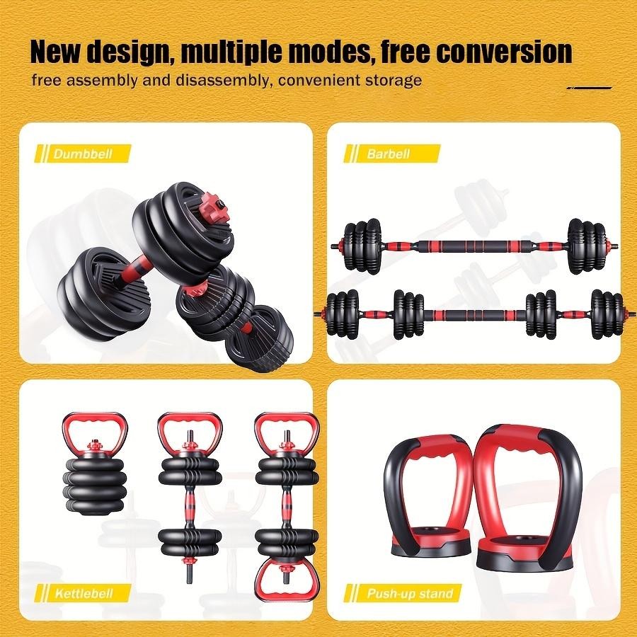4-in-1 Adjustable Dumbbell Set 22lb – Multi-Function Home Gym Weight Equipment