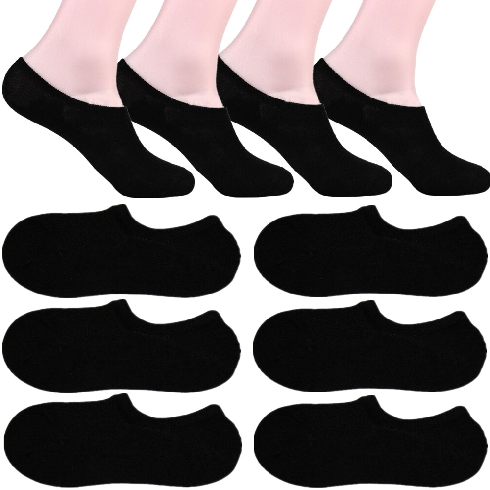 3-12 Pairs Women’s No-Show Ankle & Boat Liner Socks – Low Cut Cotton Size 9-11