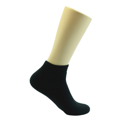 Black 3-12 Pairs Men’s Cotton Socks – Ankle, Quarter & Crew, Thick , Low Cut