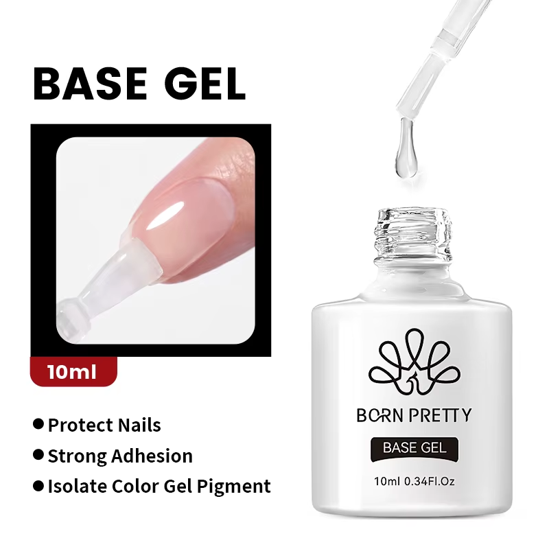 10ml Base & Top Coat Rubber Reinforcement Gel UV/LED Soak-Off Nail Gel Polish