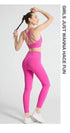 2 Piece Yoga Clothes Women’s Tracksuit Athletic Pilates Fitness Gym Wear Set
