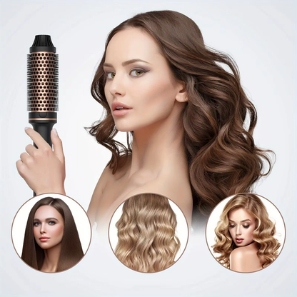 Hair Curler Straightener Hot Comb Heated Brush Anti-Scald Christmas Gift