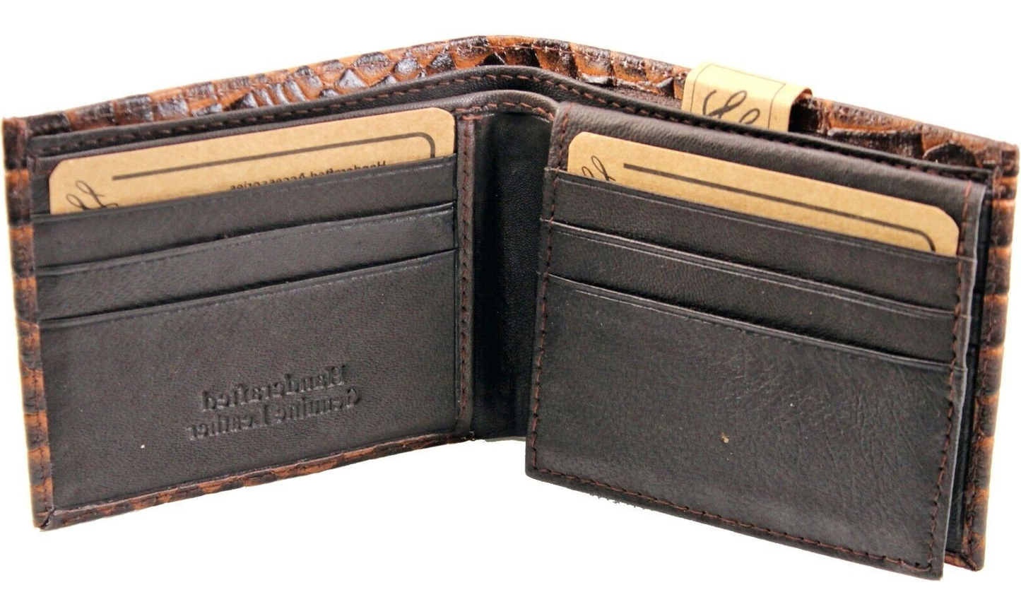 New Men’s Genuine Leather Bifold Wallet | ID Window & Credit Card Holder Purse