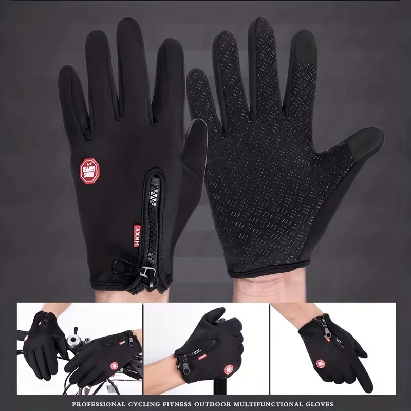 Winter Cycling Gloves Men Women Warm Anti-Slip Outdoor Bike Riding Gloves