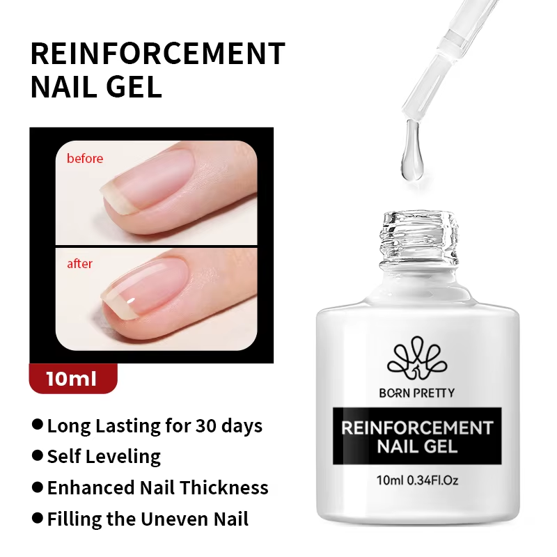 10ml Base & Top Coat Rubber Reinforcement Gel UV/LED Soak-Off Nail Gel Polish