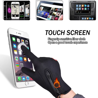 Winter Touchscreen Cycling Gloves Men Women Warm Anti-Slip Outdoor Sports