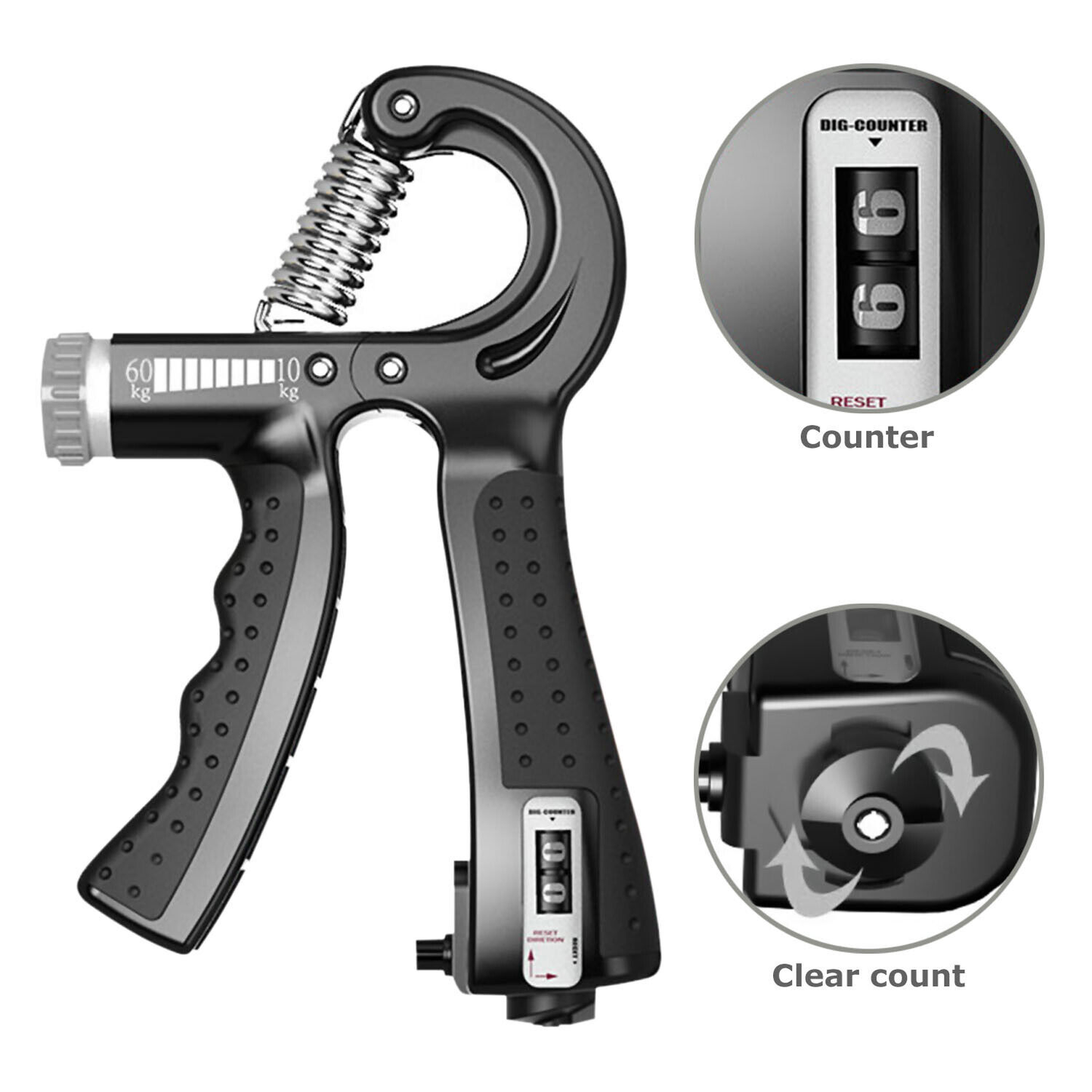 Adjustable Hand Grip Strengthener – Power Trainer Gym Fitness Forearm Strength