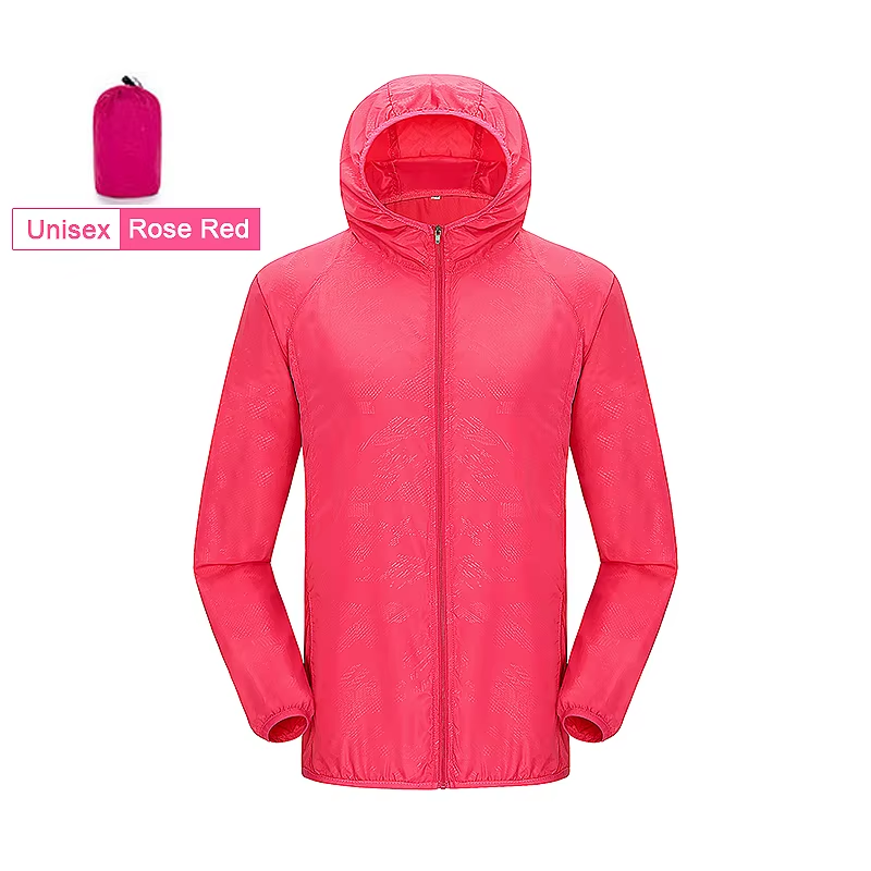 Unisex Waterproof Hiking Jacket Quick-Dry Windbreaker Outdoor Trekking Rain Coat
