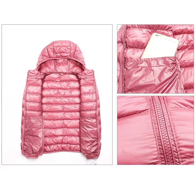 Women’s 90% White Duck Down Jacket – Lightweight Hiking & Climbing Coat, Warm