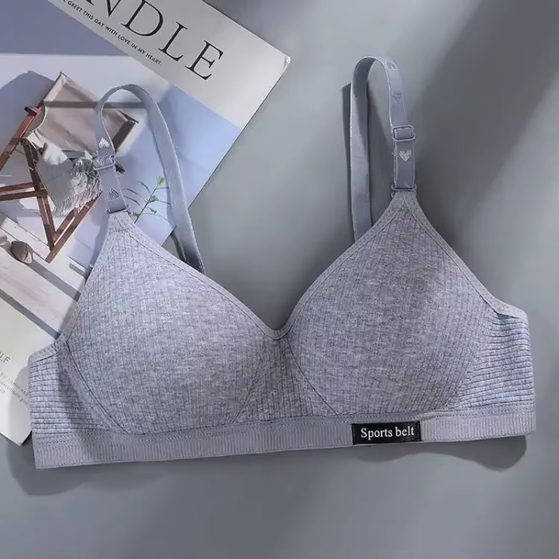 Comfort Cotton Wireless Bra Women AB Cup V-Bra Upward Shaping Underwear