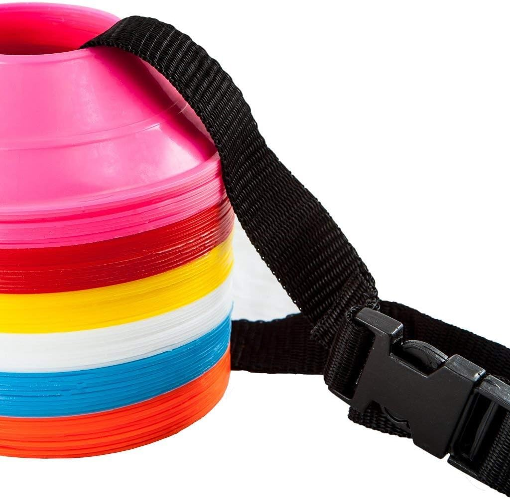 Mini Soccer Cones Set – Agility Training Disc Markers with Shoulder Strap