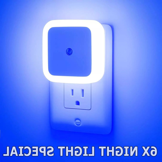 6 Pack LED Night Light Plug-In Dusk to Dawn Sensor Lamp for Bedroom, Kitchen