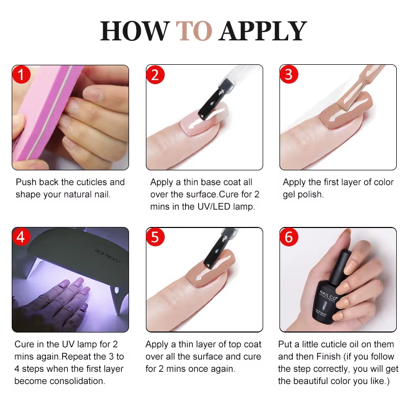 NAILCO 15ml Hema/TPO-Free UV Gel Nail Polish Semi Permanent Manicure Varnish