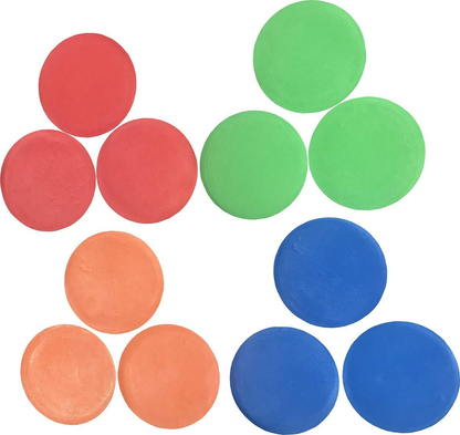 Rubber Spot Markers | Non-Slip Sit Spots 12 Pack | 8" Flat Dots for Training
