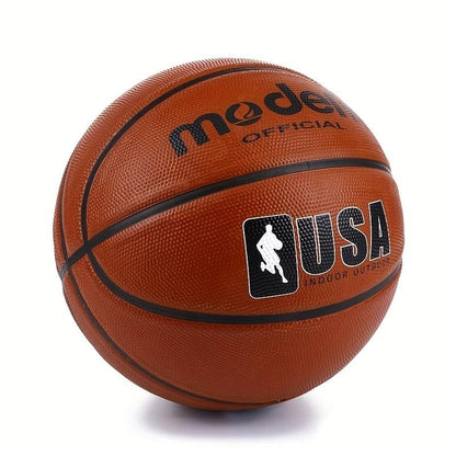 Official Rubber Basketball – Brown Size 4/5/6/7 Durable Sports Ball