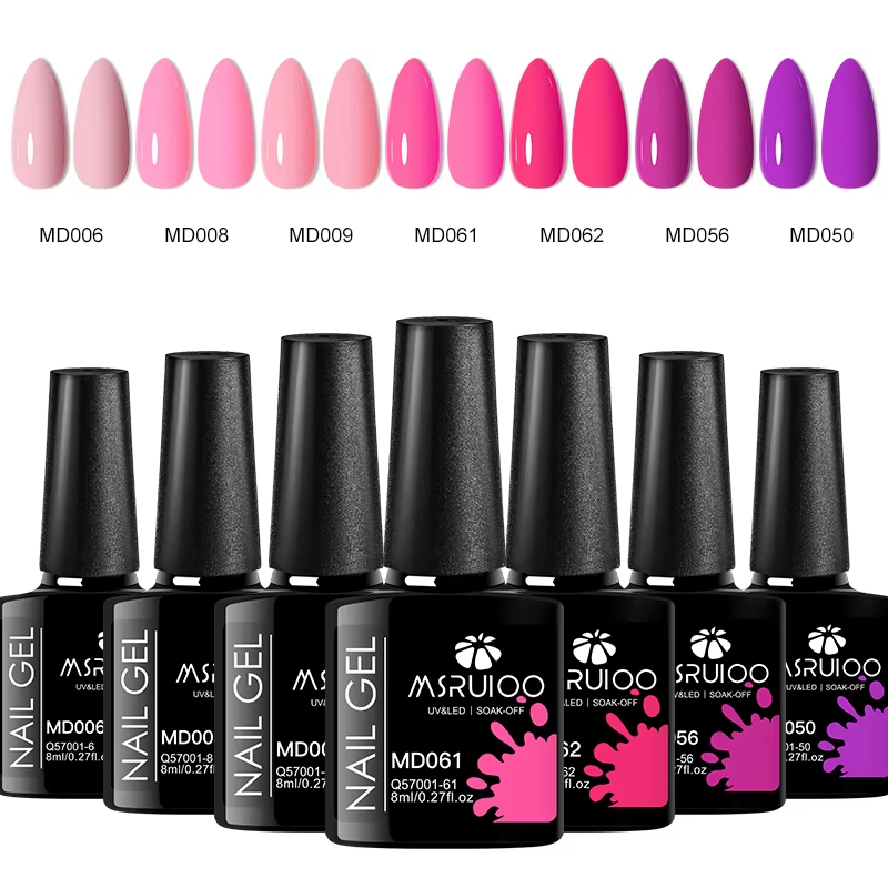 7Pcs UV Gel Nail Polish Set Soak Off Long Lasting DIY Manicure Painting Kit Pack