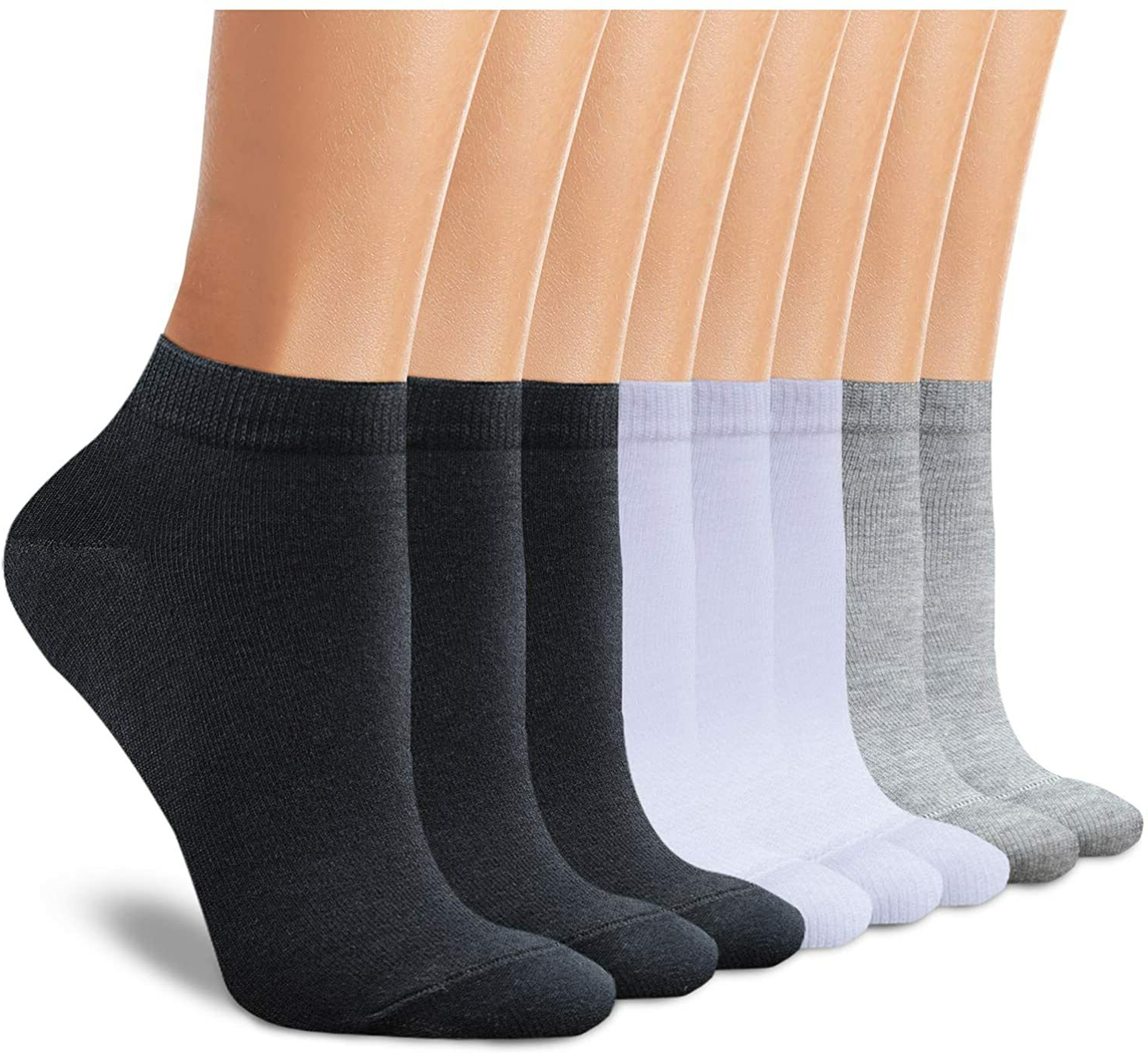 Women 6-12 Pairs Cotton Socks – Low Cut, Quarter & Ankle, Assorted , Size 9-11