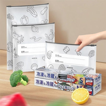 10PCS Aluminum Foil Zip Lock Food Storage Bags | Freezer Stand Up Kitchen Bags