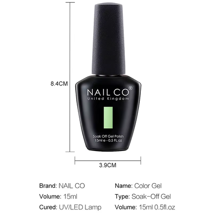 NAILCO 15ml Hema/TPO-Free UV Gel Nail Polish Semi Permanent Manicure Varnish