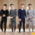Men’s Winter Thermal Long Johns Set – Fleece 100% Cotton Top & Bottom Underwear