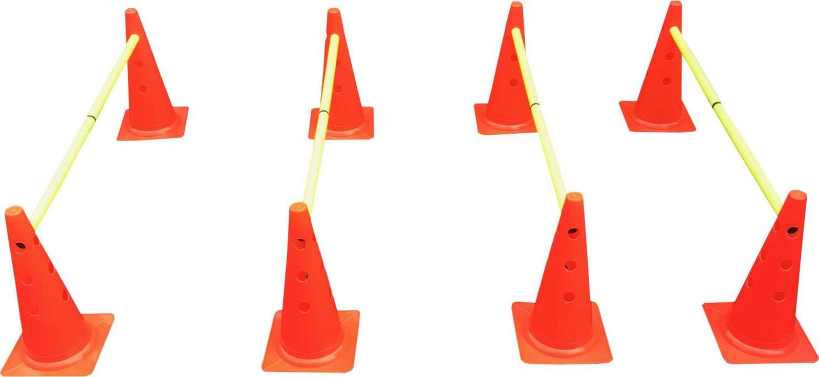 Speed & Agility Training Hurdles Set – 8 Cones & 4 Poles for Soccer & Sports