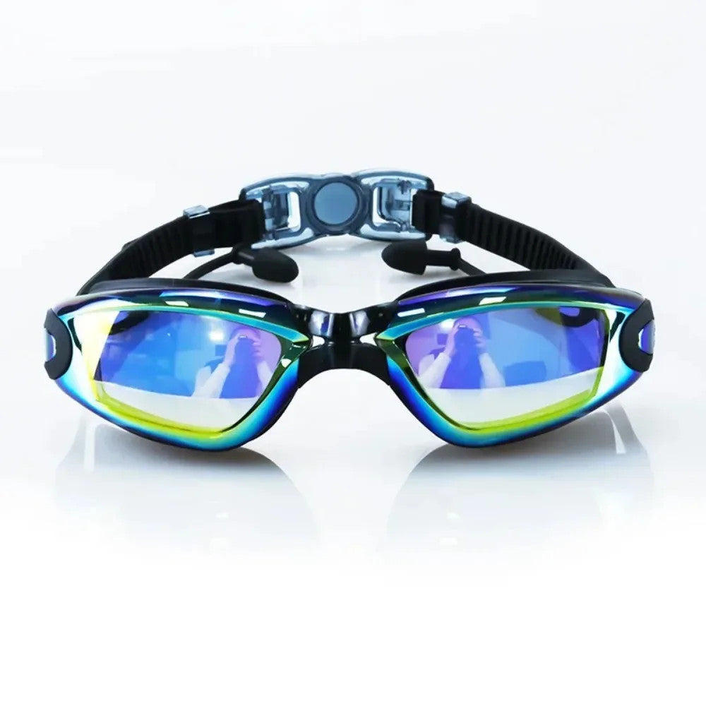 Adult Anti-Fog Swimming Goggles UV Protection Waterproof Swimwear with Earplugs