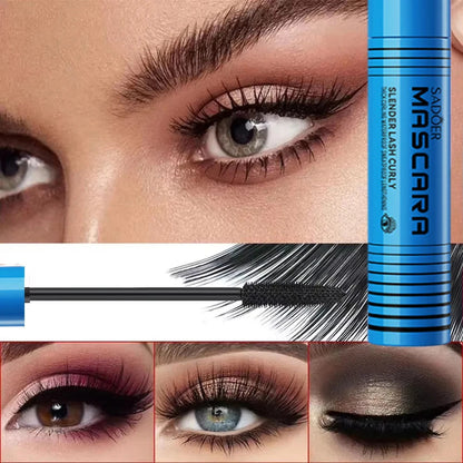 5D Waterproof Mascara Black Silk Fiber Lengthening Thick Curl Makeup Eyelash