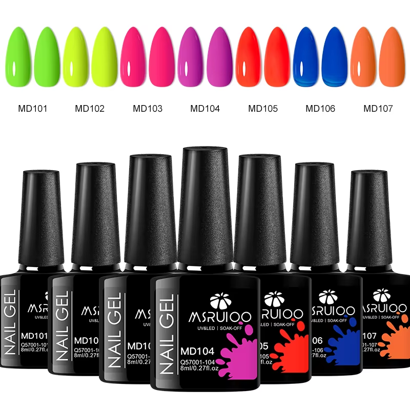 7Pcs UV Gel Nail Polish Set Soak Off Long Lasting DIY Manicure Painting Kit Pack