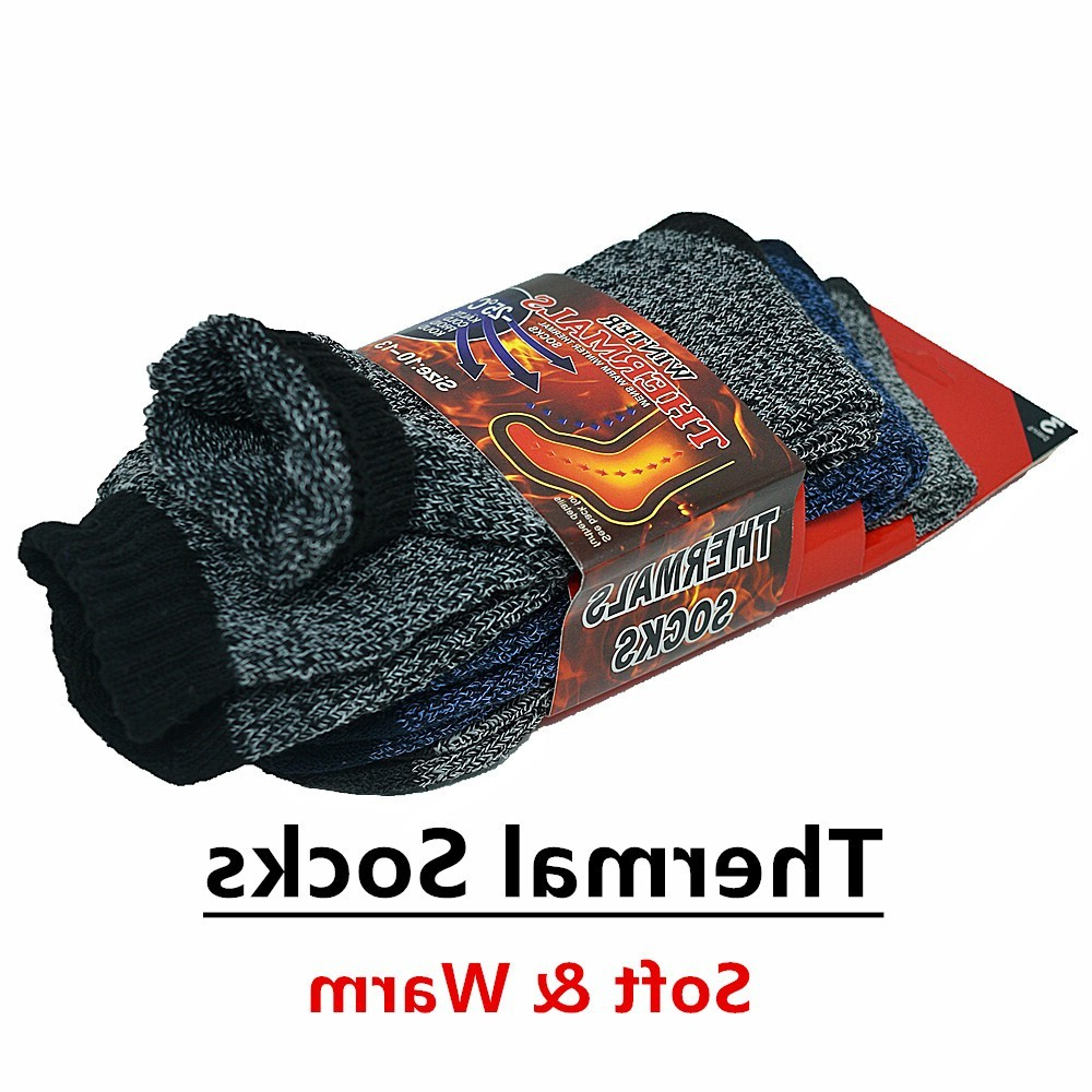 6 Pairs Men’s Winter Thermal Heated Socks – Super Warm for Boots, Size 10–13