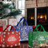 48PCS Christmas Reusable Grocery Tote Bags with Festive Holiday Designs Gift US