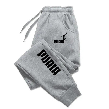 PUAIA Print Men’s Sport Joggers Autumn Winter Loose Fit Fitness Street Pants