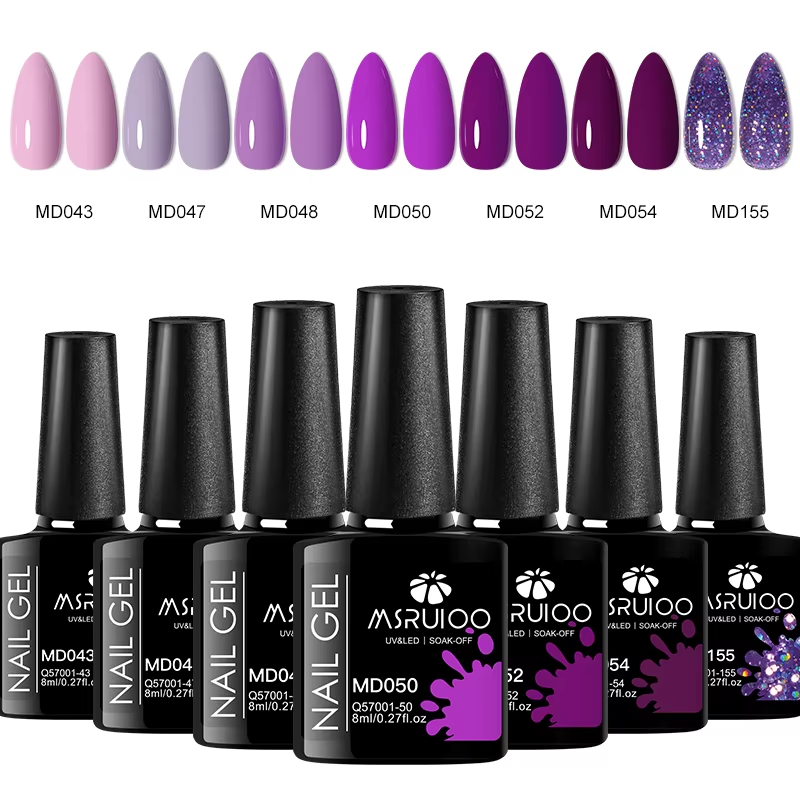 7Pcs UV Gel Nail Polish Set Soak Off Long Lasting DIY Manicure Painting Kit Pack
