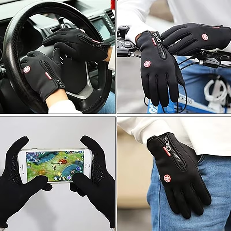 Winter Touchscreen Cycling Gloves Men Women Warm Anti-Slip Outdoor Sports