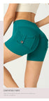 High Waist Yoga Shorts with Pockets Gym Workout Sports Tights Exercise Fitness