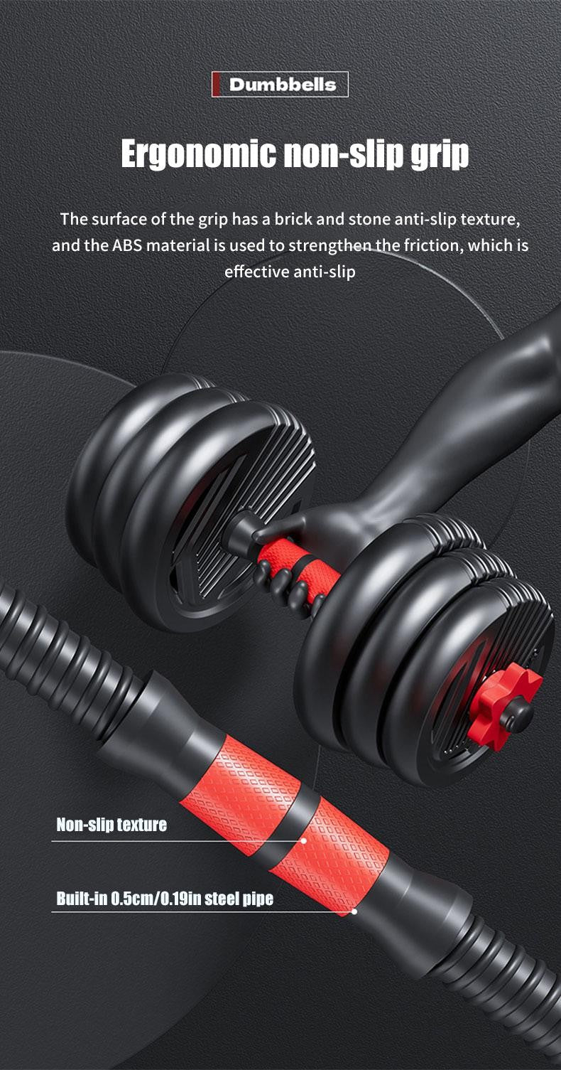 4-in-1 Adjustable Dumbbell Set 22lb – Multi-Function Home Gym Weight Equipment