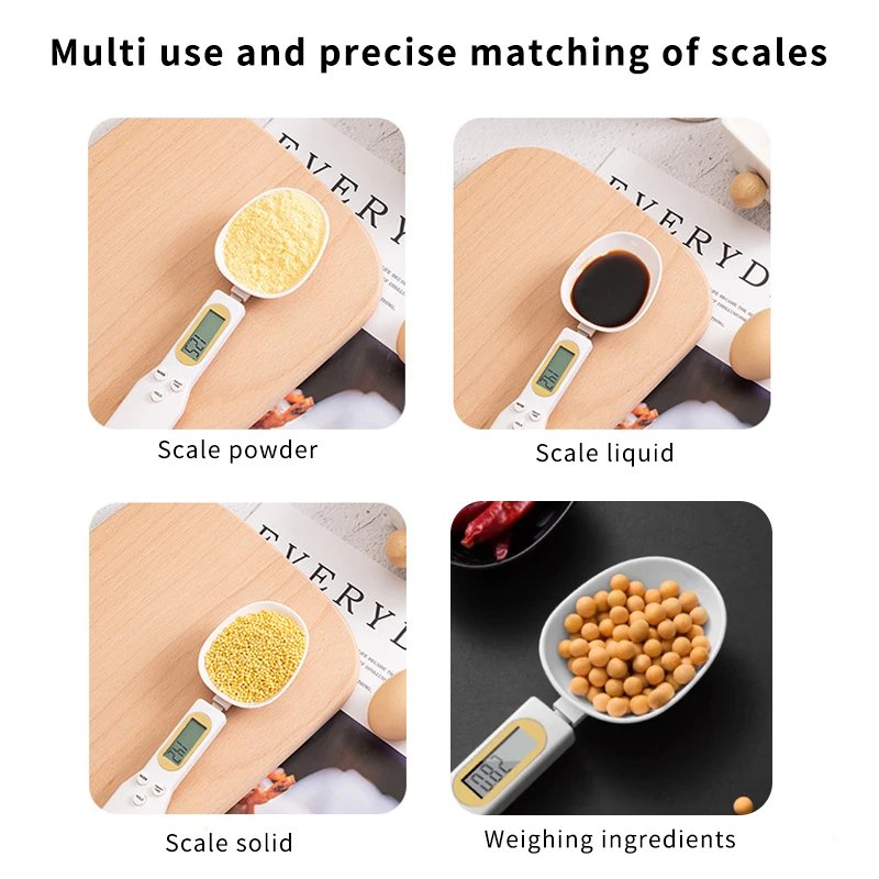 500g Digital Kitchen Coffee Scoop Scale with LCD Display Measuring Spoon
