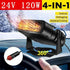 12V/24V Portable Car Heater & Cooling Fan Defroster Fast Windshield Demister