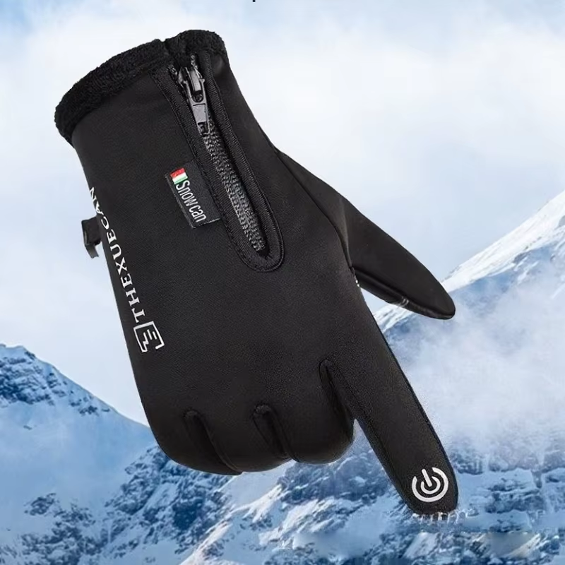 Winter Motorcycle Gloves Waterproof Touchscreen Thermal Fleece Non-Slip Riding