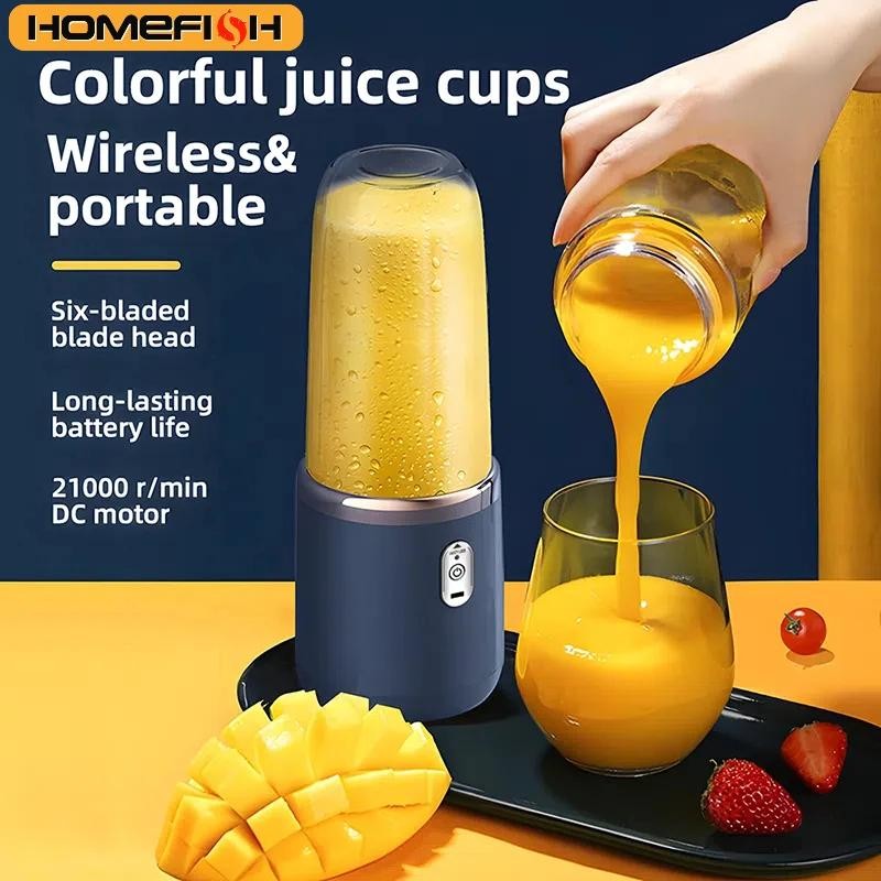 Portable 400ml Electric Juicer Blender USB Charging Fruit Smoothie Cup Machine