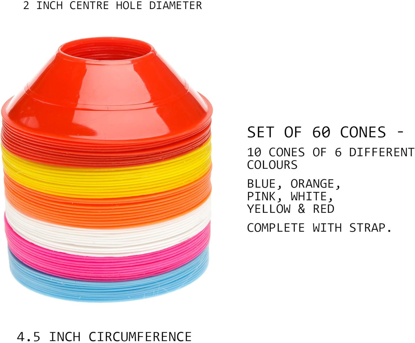 Pro Mini Agility Cones – 60 Pcs Marker Saucer Set for Football & Soccer Training