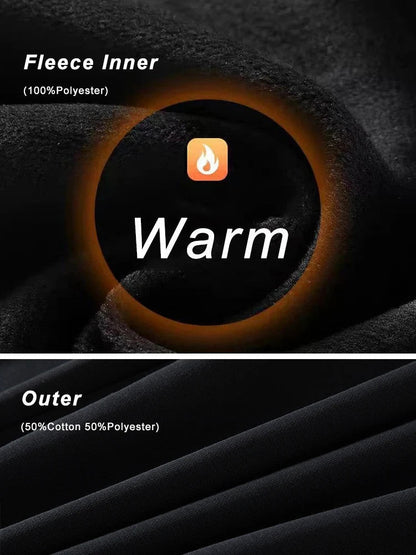 Men’s Winter Fleece Jogger Pants Thick Warm Knitted Sweatpants M–8XL