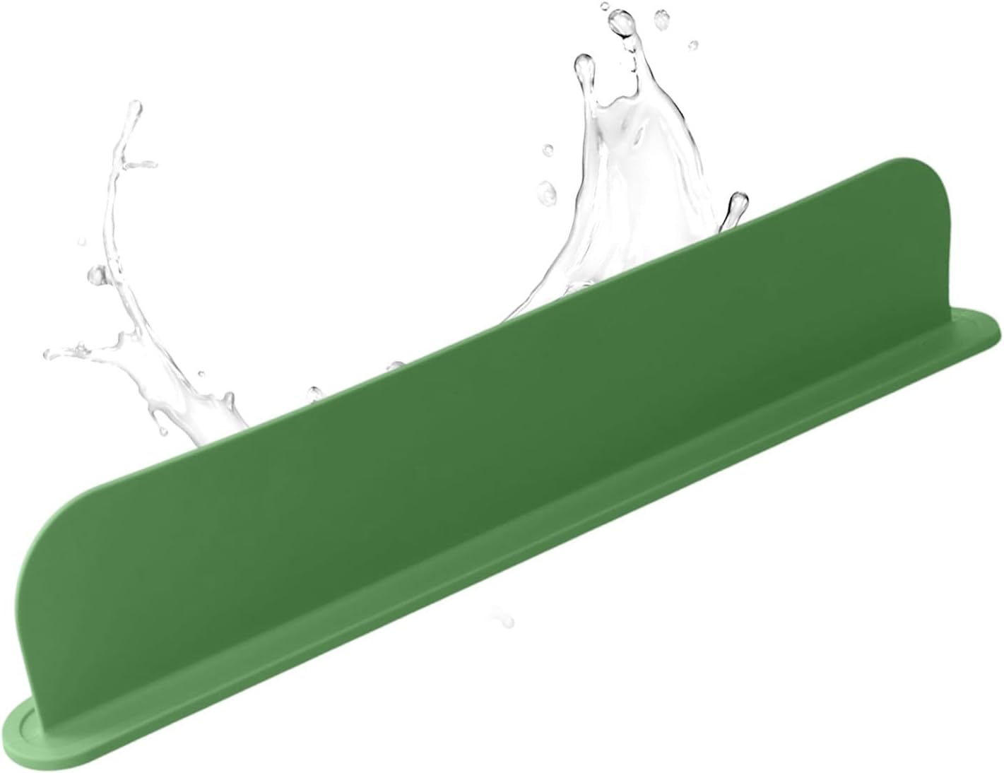 Kitchen Sink Splash Guard Silicone Sink Water Splash Guard Splatter Baffle Board With Sponge Holder For Home Countertop Protector(mint green)
