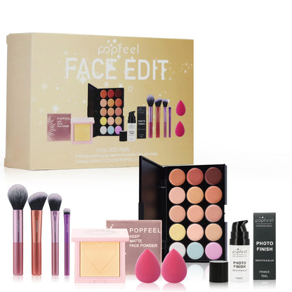 FantasyDay All-in-one Makeup Gift Sets | Full Make up Kit for Women Girls Xmas Essential Bundle Include Eyeshadow Palette Lipstick Blush Concealer Face Powder Eyeliner Lipgloss Mascara Eyebrow Pencil