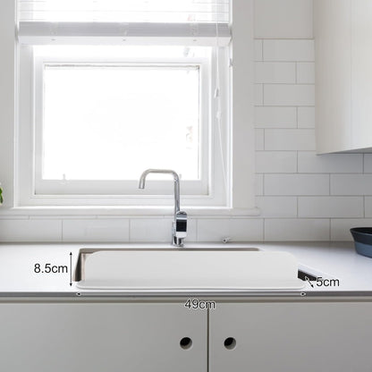 Kitchen Sink Splash Guard Silicone Sink Water Splash Guard Splatter Baffle Board With Sponge Holder For Home Countertop Protector(mint green)