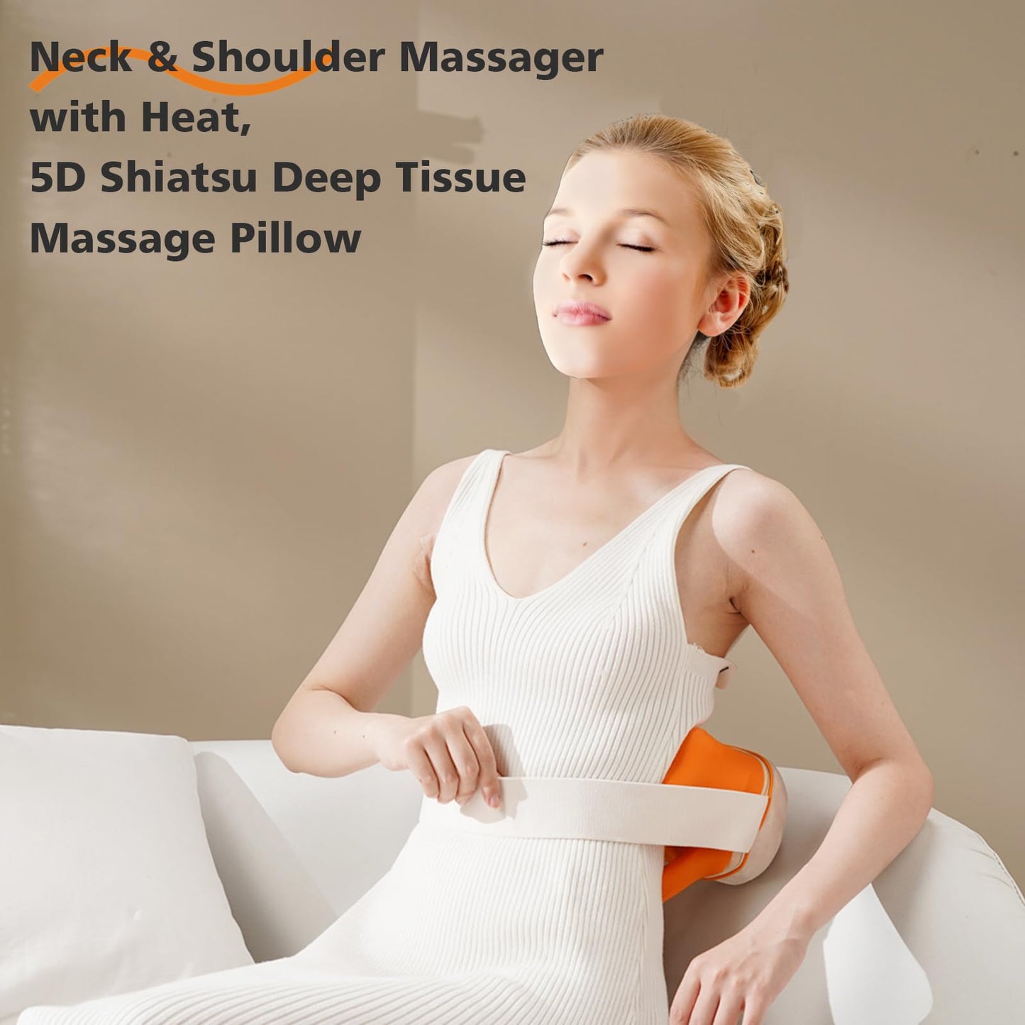Neck and Shoulder Massager,Portable Shiatsu Back Massage Hand-Shaped Deep Tissue 4D Kneading Massager with Heat for Pain Relief and Muscle Relax,Christmas Gifts for Women Men,(Green)